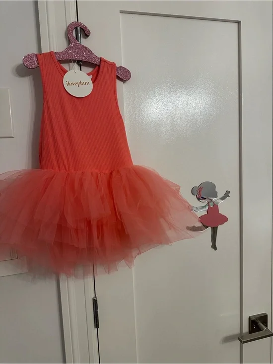 iloveplum Coral Tulle Tutu Dress for Kids