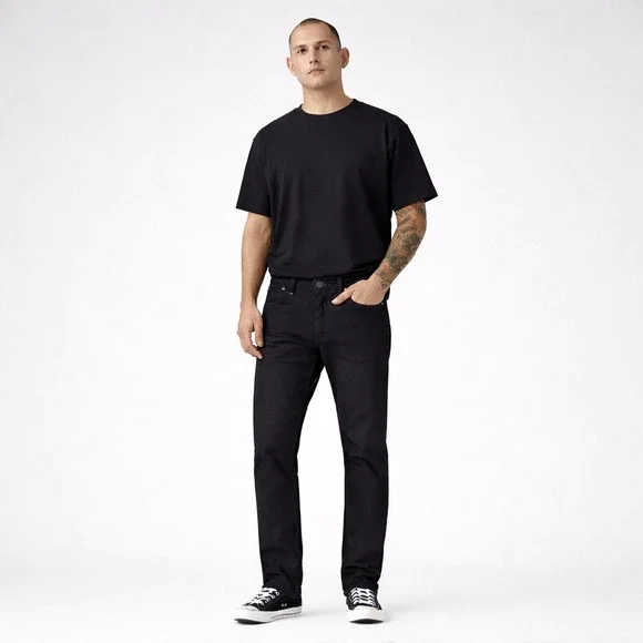 Levi's 511 Slim Straight Jeans Mens 36x34 Black NEW Stretch Flex Denim 045113096