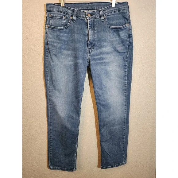 Levi's 514 Men's Jeans Size 36x30 Medium Wash Straight Leg Blue‎ Denim Mid Rise
