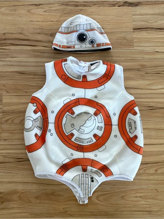 Star Wars Kids BB-8 Costume Set - Fleece Vest & Hat - Size 3T-4T