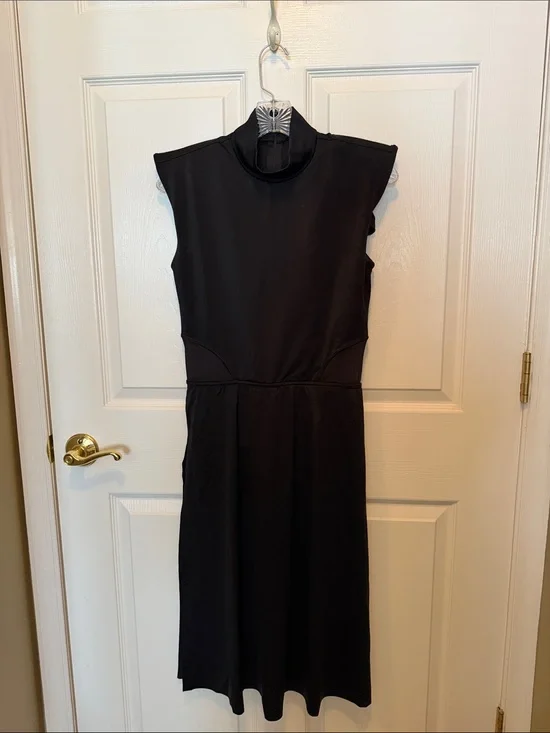 Weissman Black Sleeveless Mock Neck Costume Dress