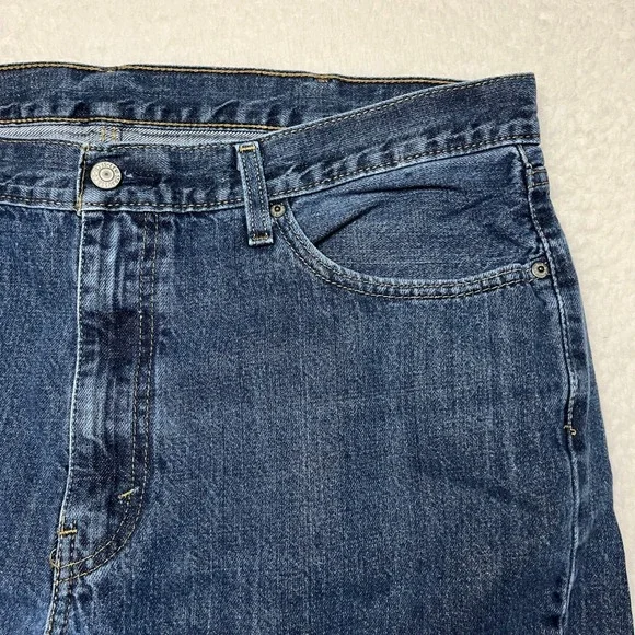 Levi's Jeans Mens 40x32 Blue 514 Straight Fit Dark Wash Denim Pants‎ 00514-4010