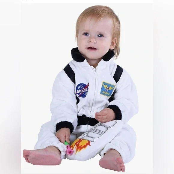 Astronaut costume baby White Space Commander Baby Jumpsuit 3-6 months