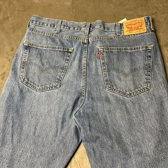 LEVI STRAUSS & CO. 550 RELAXED FIT Men 38x30 Straight Boot Leg‎ Blue Denim Jeans