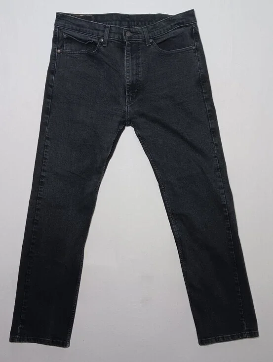 Levi's 506 Mens Comfort Straight Jeans 36X32 Black Denim High Stretch