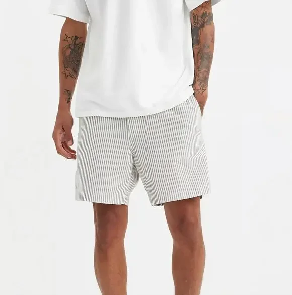 Levi's Gray & White Striped Men's XX Chino Authentic Seersucker Shorts Size 36