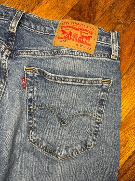 Levi's Light Blue Straight Leg Jeans - 514 Style, 30x32