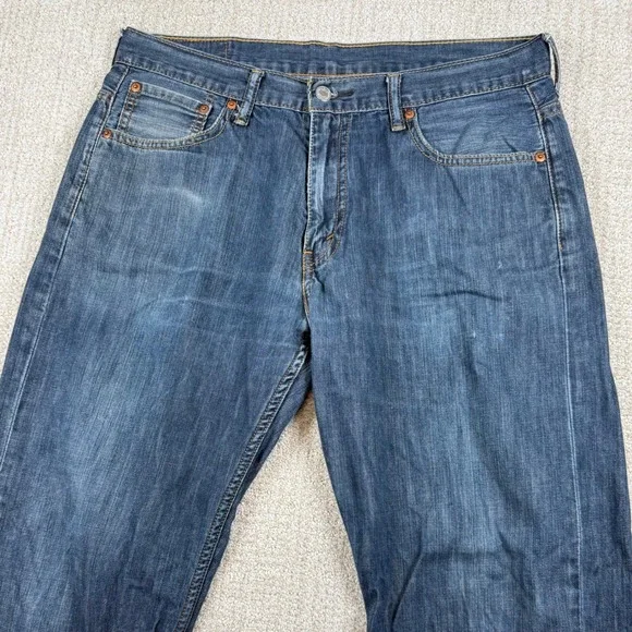 Levi's 569 Mens 34x32 (Actual 34x30) Loose Straight Leg Denim Blue Jeans Baggy