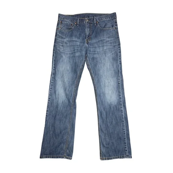Levis 527 Slim Bootcut Jeans Mens 34x34 Medium Wash Blue Denim 100% Cotton