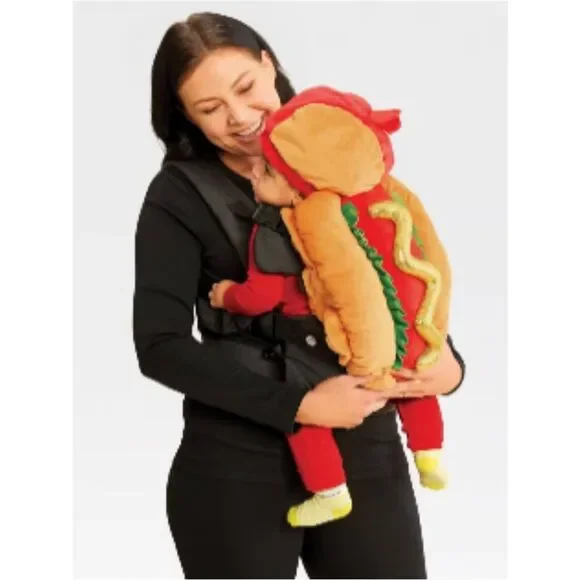 Infant 0-6m Hot Dog Baby Costume Carrier with hat