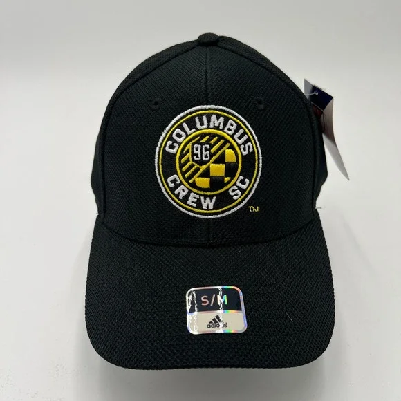 Adidas Columbus Crew SC MLS‎ Climalite Superflex Fitted Hat Black S/M New