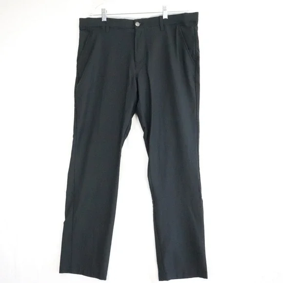 Adidas‎ Pants Mens 34x32 Performance Golf Chino Slacks Stretch Flat Front Black