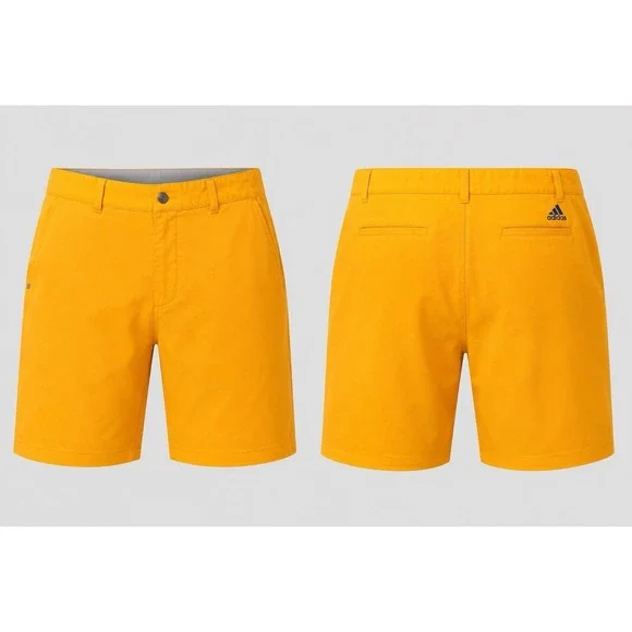 Adidas  Golf Shorts MENS 40 Climalite Flat Front - BRIGHT ORANGE PERFORMANCE