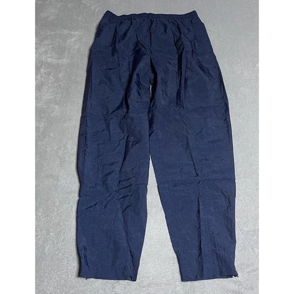 Vintage‎ Y2K 1990s Adidas Nylon Navy Blue Track Pants Adult Large Activewear