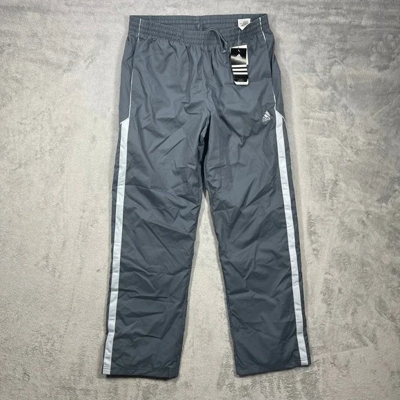 Adidas Performance FatStripes Wv P Pants Mens Large Gray Windbreaker Mesh Lined