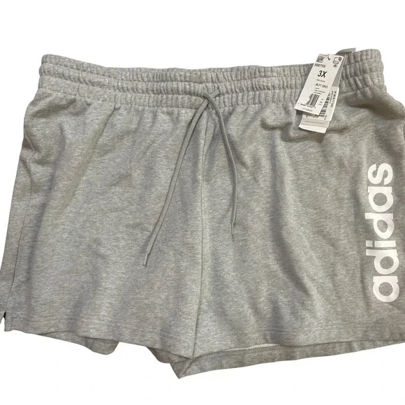 Adidas Mens Essentials French Terry‎ Shorts Grey White IB8759 Size 3X NEW