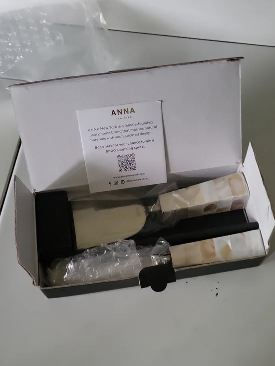 ANNA New York Mother of Pearl Cheese Knife Set