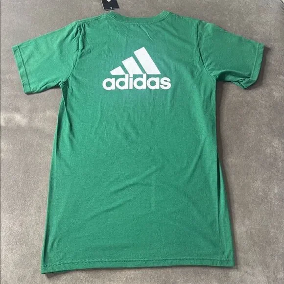 Adidas Men’s Green The Go-To Tee Short Sleeve T-Shirt SMALL 100% Cotton NWT