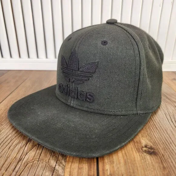 Adidas Originals Trefoil Snapback Hat Cap Black Flat Bill 2019 Streetwear Skater