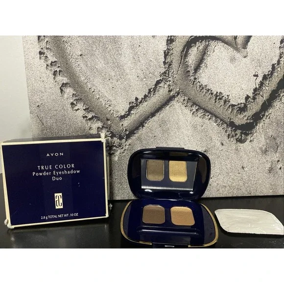 Avon Powder Eyeshadow Duo #5 Bronze / Gold Eye Shadow New