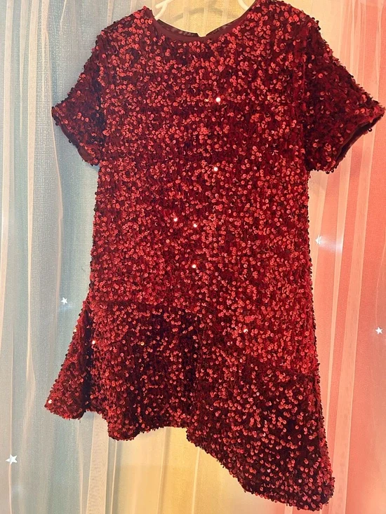 Zara Red Sequin/Lola white sequin dresses