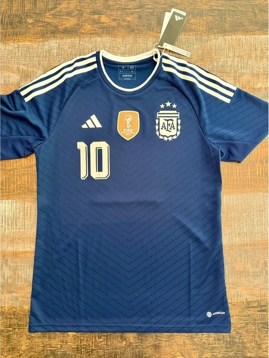 Messi Argentina Adidas Blue and Silver details Small