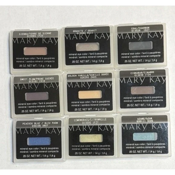 Lot of 9 Mary Kay‎ Mineral Eye Color Eye Shadow .05 oz Brand New DISCONTINUED