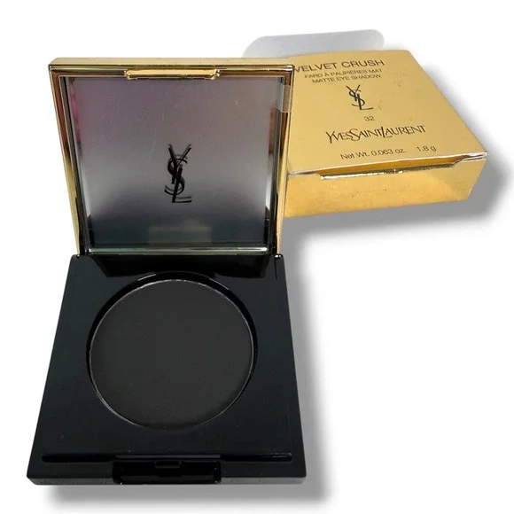 YSL Eye Shadow Velvet Crush Matte 32 Unaccessible Black Smokey Single 1.8g New