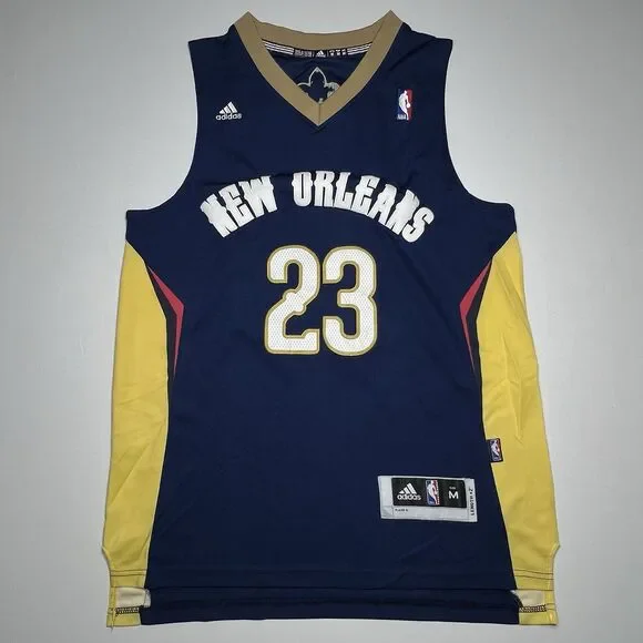 New Orleans Pelicans Anthony Davis #23 Blue Adidas NBA Jersey Kids Size M~ L+2”