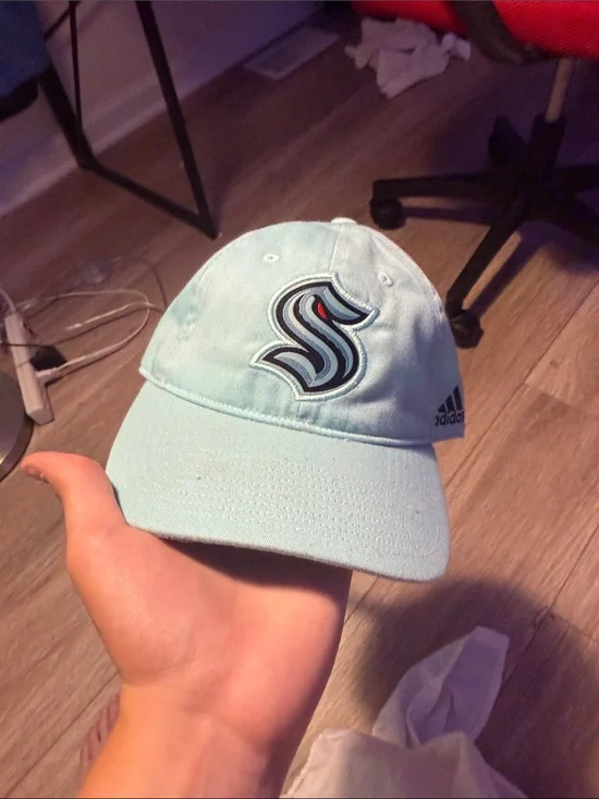 adidas Seattle Kraken Baseball Cap with Embroidered 'S' Logo
