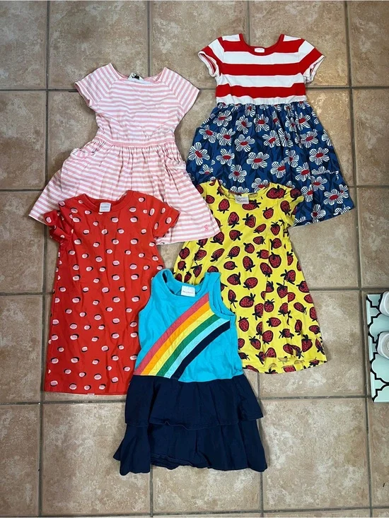 Hanna Andersson & Joules summer dress bundle girls 5T