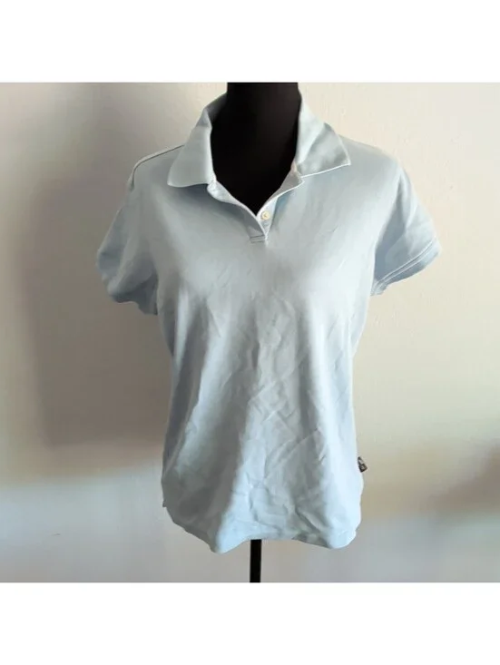 Adidas Men's Polo Shirt L Light Blue