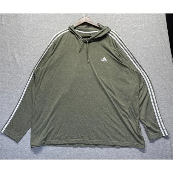 Adidas Aeroready Primegreen Hoodie Mens 3XL Olive Green 3 Stripes Gym Training