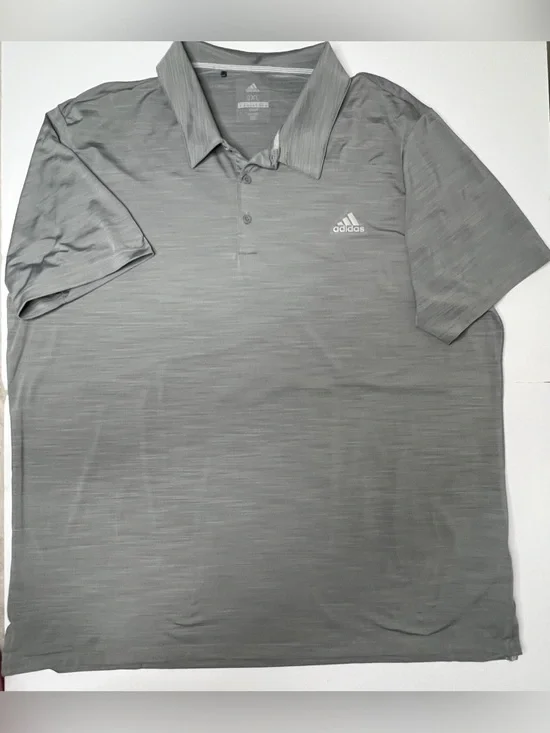 Adidas Golf Men’s Gray Performance Polo Shirt 2XL Athletic Comfortable