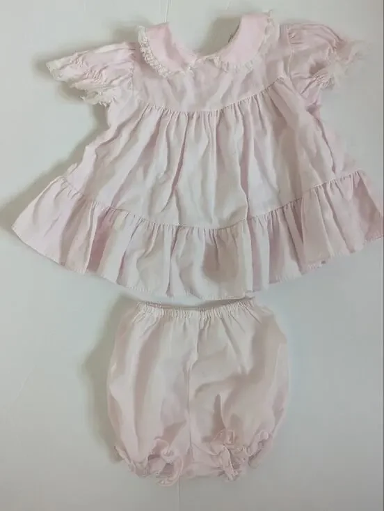 Vtg Mothercare 3-6m Pastel Pink Dress Girly