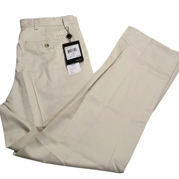 Adidas Men's Casual Tencel Pant Ecru Golf Chino Casual‎ Size 32 Performance