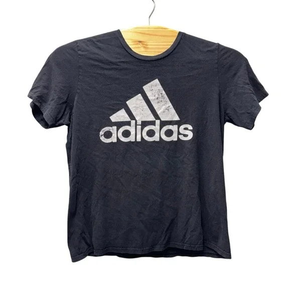 Adidas Amplifier Tee Mens XL Black Short Sleeve Graphic Logo T-Shirt HOB01