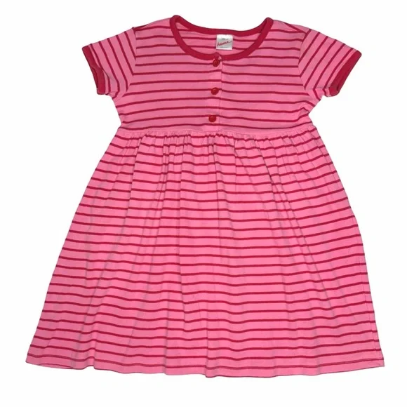Hanna‎ Andersson Pink And Red Stripe Playdress
