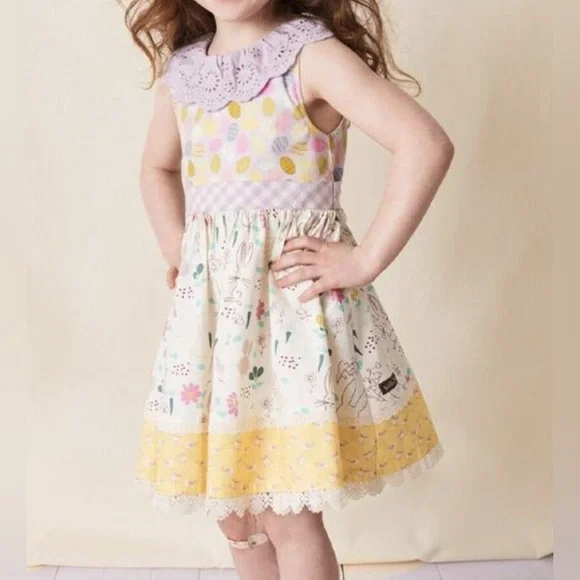 Matilda Jane Enchanted Garden Twirl Forever Dress Easter‎ Size 8