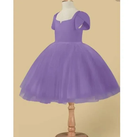 Azazie Girl's Princess Ball Gown Matte Satin & Tulle Dress Party Tahiti Size 8