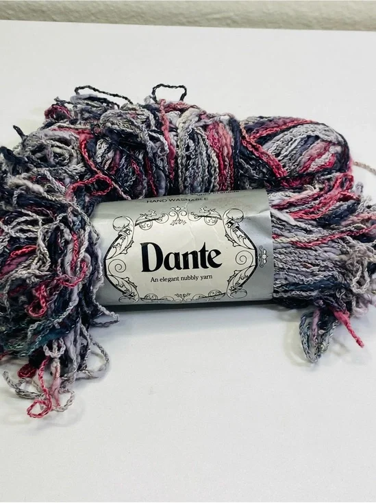 NEW Dante Elegant Nubbly Yarn by Berroco 95g total 65% Rayon 27% Cotton 8% Nylon
