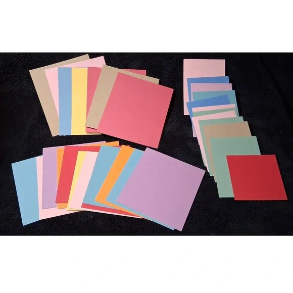 30 pc Assorted Multi Color Cardstock Paper Scraps Scrapbooking and Crafts Lot