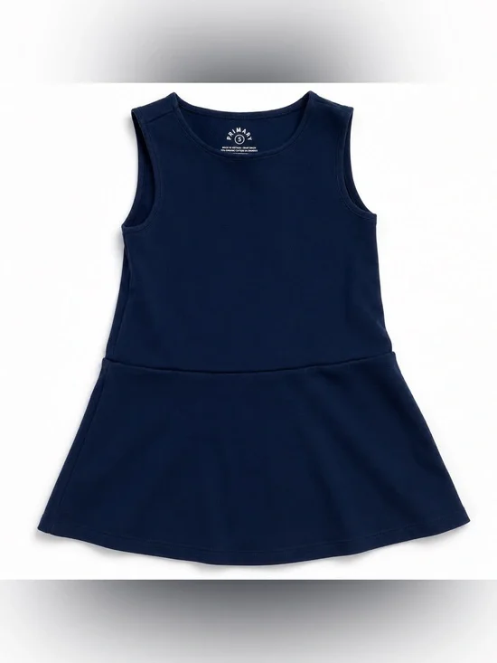 Primary Navy Sleeveless Dress with Pockets | Girls Size 5