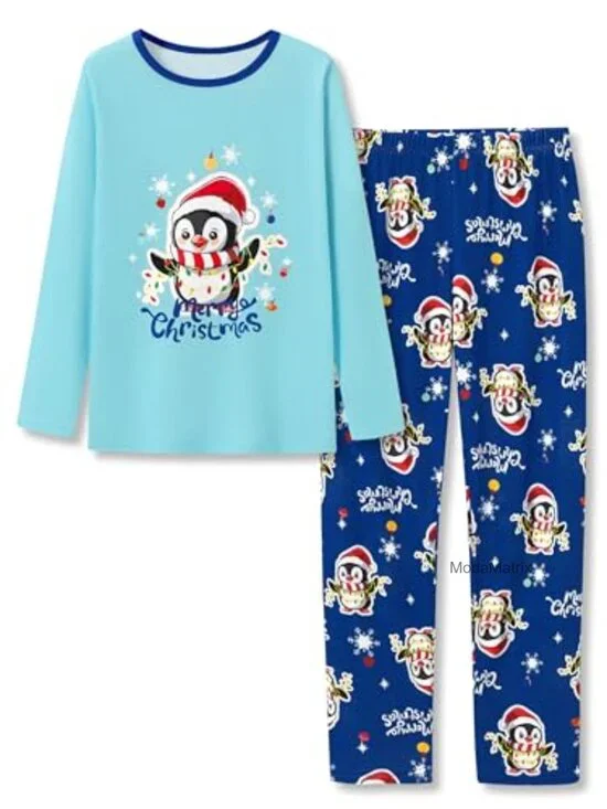 Girls 2-Piece Tie Dye Spiral Pajama Set Long Sleeve Top & Pants