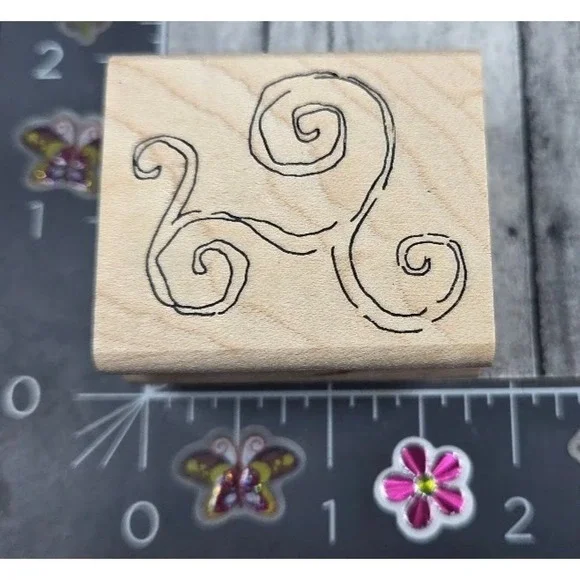 Annette Allen Watkins Swirl Printworks 2000 Rubber Stamp Wood #E87