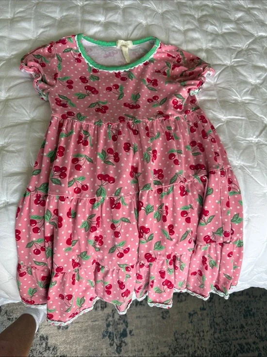 Matilda Jane Pink Cherry Print Tiered Dress