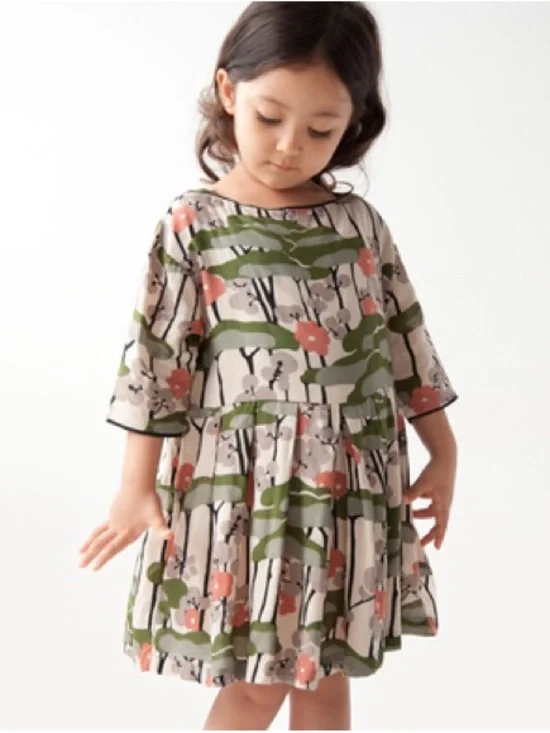 Caramel London Girls’ Viscose Japanese Inspired Print Tree Floral Designer Dress