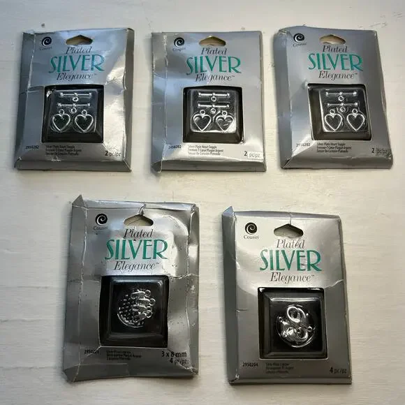 Cousin Silver Plated Jewelry Findings Clasp Toggle Lot NOS