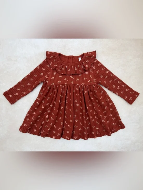 🆕 Rylee + Cru Rust Floral Ruffle Dress