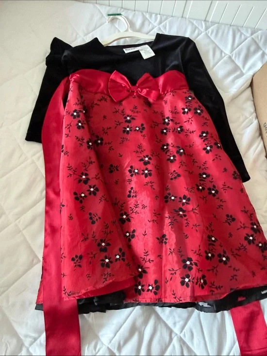 Blueberi Boulevard Black Velvet Girls Dress